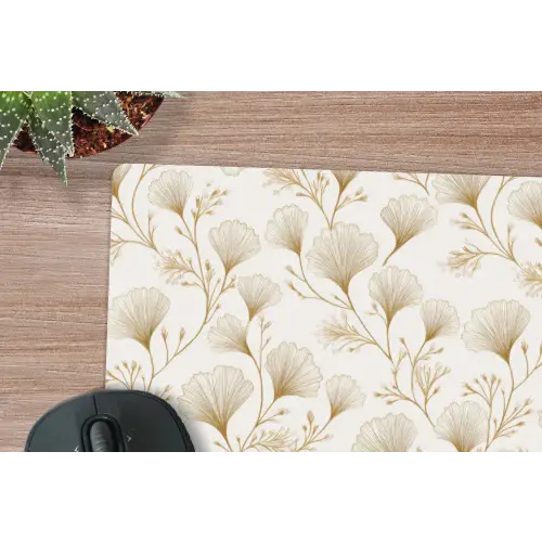 Ginkgo - Takken - Goud muismat rubber klein 262 -closeup