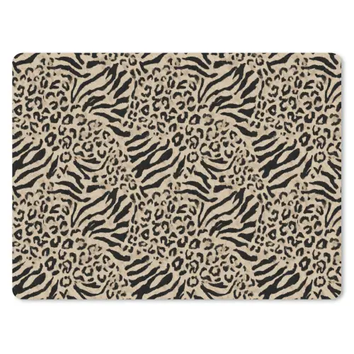 Giraf - Zebra - Motief - Bruin muismat rubber klein 262 -3d