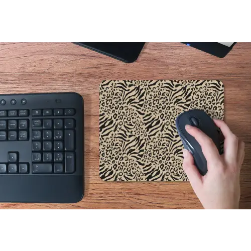 Giraf - Zebra - Motief - Bruin muismat rubber klein 262 -toetsenbord