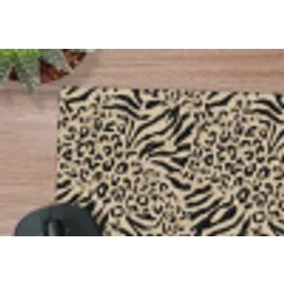 Giraf - Zebra - Motief - Bruin muismat rubber klein 262 -closeup