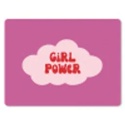 Girl power - Wolk - Roze muismat rubber klein -3d