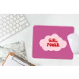 Girl power - Wolk - Roze muismat rubber klein -witbureau