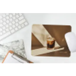 Glas - Ijskoffie - Schaduw - Bruin muismat rubber klein -witbureau