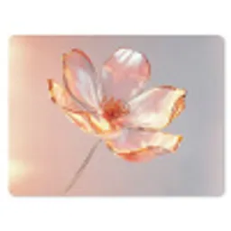 Glazen - Bloem - Roze muismat rubber klein -3d