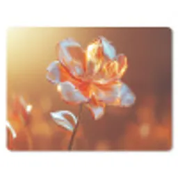 Glazen - Bloem - Zonlicht muismat rubber klein -3d