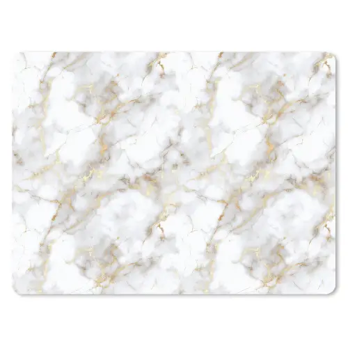 Gouden aders - Marmer - Wit muismat rubber klein 262 -3d