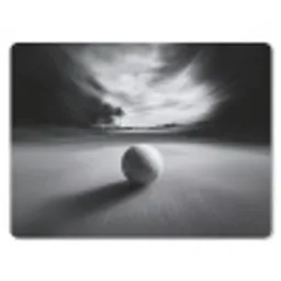 Golfbal - Wazig - Zwart muismat rubber klein -3d