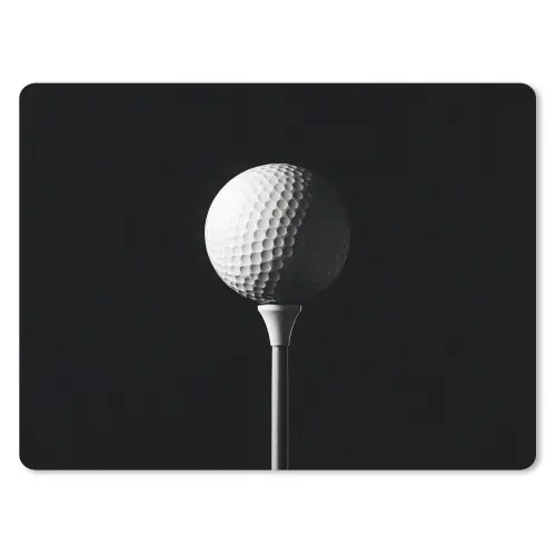 Golfbal - Minimalistisch - Wit muismat rubber klein -3d