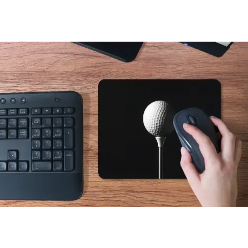 Golfbal - Minimalistisch - Wit muismat rubber klein -toetsenbord
