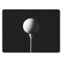 Golfbal - Minimalistisch - Wit muismat rubber klein -3d