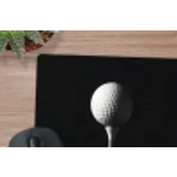 Golfbal - Minimalistisch - Wit muismat rubber klein -closeup