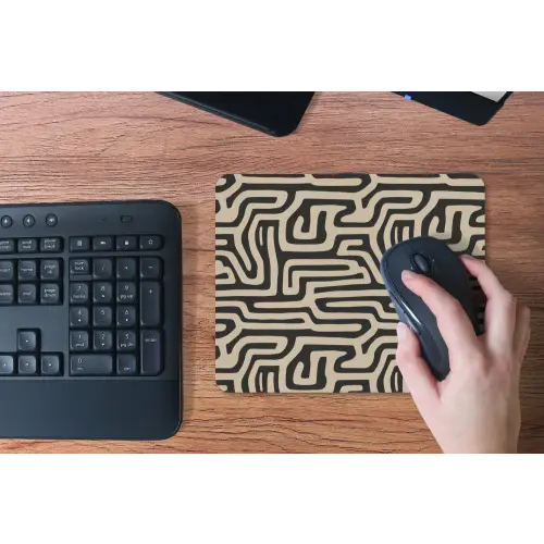 Grafisch - Lijnen - Zwart muismat rubber klein 262 -toetsenbord