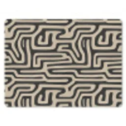 Grafisch - Lijnen - Zwart muismat rubber klein 262 -3d