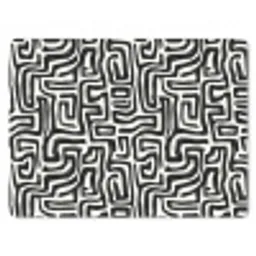 Grafisch - Lijnen - Zwart - Wit muismat rubber klein 262 -3d