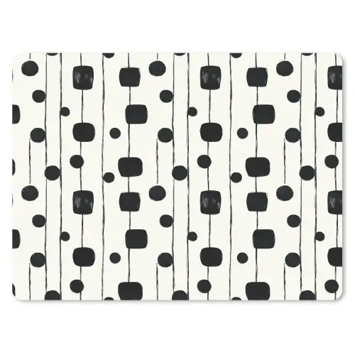 Grafisch - Modern - Zwart muismat rubber klein 262 -3d