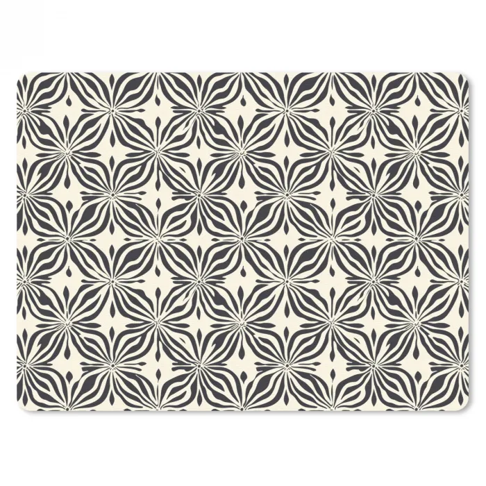 Grafisch - Patroon - Zwart muismat rubber klein 262 -3d