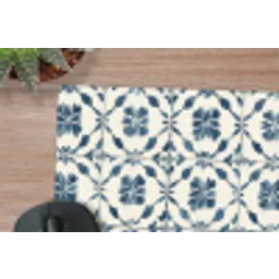 Grafisch - Tegel - Blauw muismat rubber klein 262 -closeup