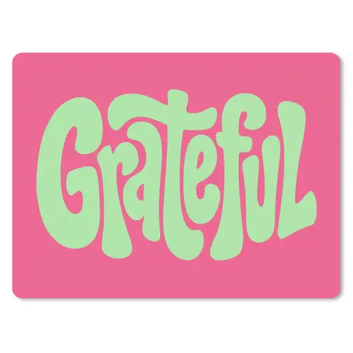 Grateful - Groen - Grafisch - Vloeiend muismat rubber klein -3d