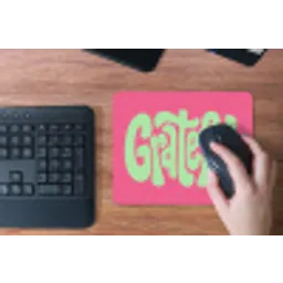 Grateful - Groen - Grafisch - Vloeiend muismat rubber klein -toetsenbord