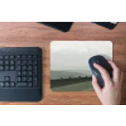 Grijs - Berg - Paarden muismat rubber klein -toetsenbord
