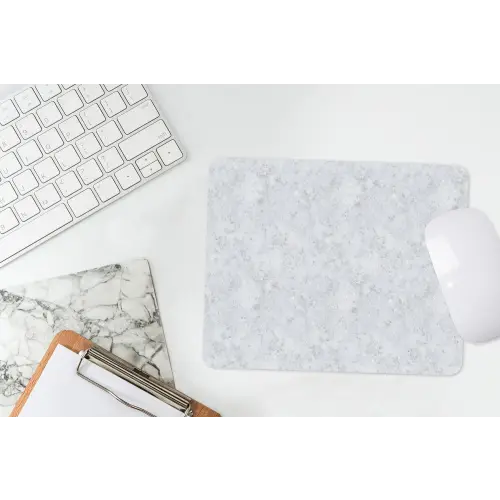 Grijs - Terrazzo-effect - Beton muismat rubber klein 262 -witbureau