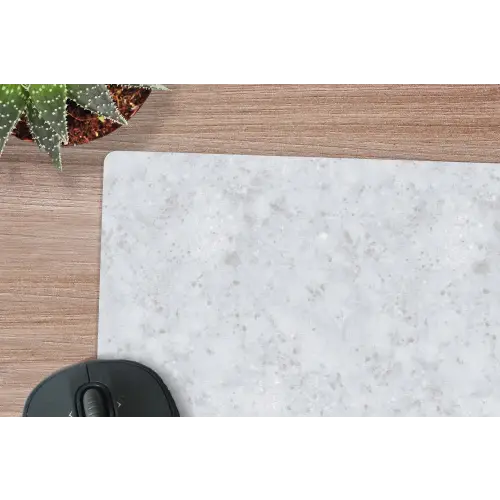 Grijs - Terrazzo-effect - Beton muismat rubber klein 262 -closeup