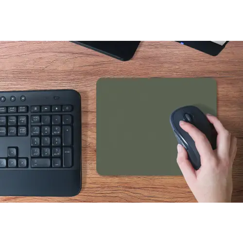 Groen - Olijf - Kleur - Groene - Kleuren - Effen - Olijfgroen muismat rubber klein 262 -toetsenbord