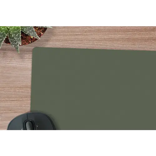 Groen - Olijf - Kleur - Groene - Kleuren - Effen - Olijfgroen muismat rubber klein 262 -closeup