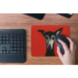 Windhond - Minimalistisch - Rood muismat rubber klein -toetsenbord