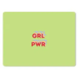 Grl pwr - Groen - Rood - 3D muismat rubber klein -3d