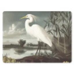 Reiger - Planten - Wolken - Wit muismat rubber klein -3d