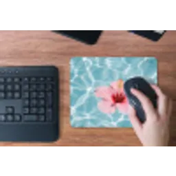 Hibiscus - Water - Roze muismat rubber klein -toetsenbord