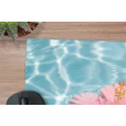 Hibiscus - Water - Roze muismat rubber klein -closeup