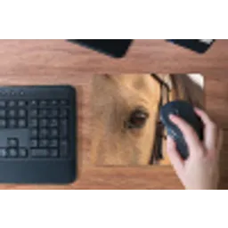 Paard - Oog - Bruin muismat rubber klein -toetsenbord