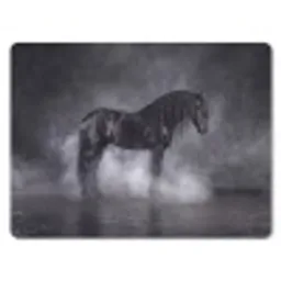 Paard - Magisch - Zwart muismat rubber klein -3d