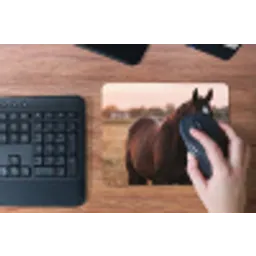 Paard - Zonsondergang - Bruin muismat rubber klein -toetsenbord