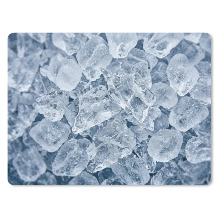Ijsblokjes - Water - Blauw muismat rubber klein -3d