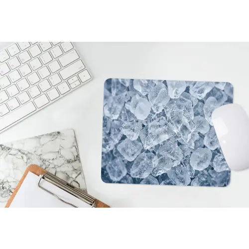 Ijsblokjes - Water - Blauw muismat rubber klein -witbureau