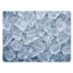 Ijsblokjes - Water - Blauw muismat rubber klein -3d