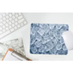 Ijsblokjes - Water - Blauw muismat rubber klein -witbureau
