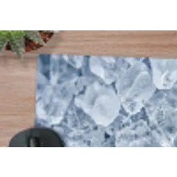 Ijsblokjes - Water - Blauw muismat rubber klein -closeup
