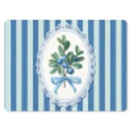 Illustratie - Bessen - Blauw - Strepen muismat rubber klein -3d