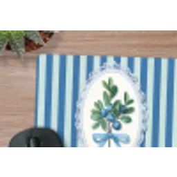 Illustratie - Bessen - Blauw - Strepen muismat rubber klein -closeup