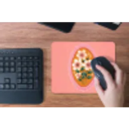 Illustratie - Bloemen - Rand - Roze muismat rubber klein -toetsenbord