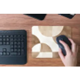 Snijdende cirkels - Overlappende vlakken muismat rubber klein -toetsenbord
