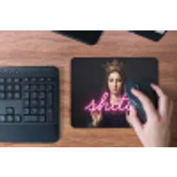 Ironisch - Tekst - Neon muismat rubber klein -toetsenbord