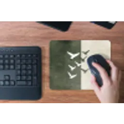 Japandi - Vogel - Groen muismat rubber klein -toetsenbord