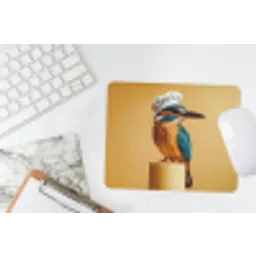 Ijsvogel - Pilaar - Koksmuts - Vogel muismat rubber klein -witbureau