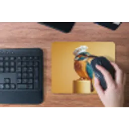 Ijsvogel - Pilaar - Koksmuts - Vogel muismat rubber klein -toetsenbord