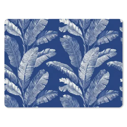 Blad - Palm - Blauw muismat rubber klein 262 -3d